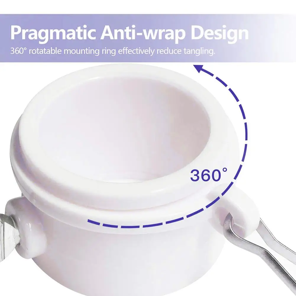 Набор из 2 пластиковых колец для флагштока с фиксированной вешалкой вращающееся