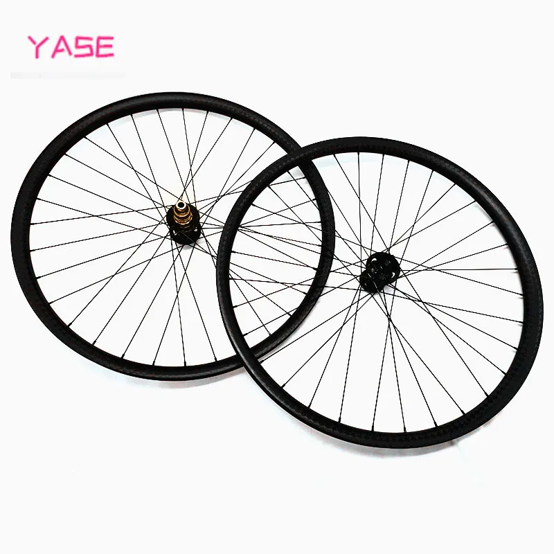 YASE roue velo mtb wheelset 29er 34x30 мм AM бескамерные Hookless Bitex R211 hub Boost 110x15 148x12 Углеродные
