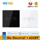 Смарт-выключатель Zigbee сенсорный с поддержкой Wi-Fi, 433 RF