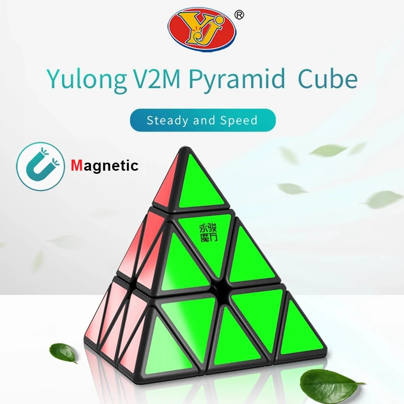 YONGJUN Yulong V2M магнитные магические Кубики пирамиды скоростные кубики