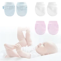 4 pairset simple cute baby knit gloves newborn anti eat hand anti grab glove