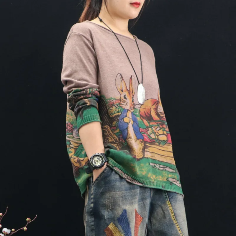 Зимняя уличная одежда Max LuLu модная Корейская женская женские свитера с принтом