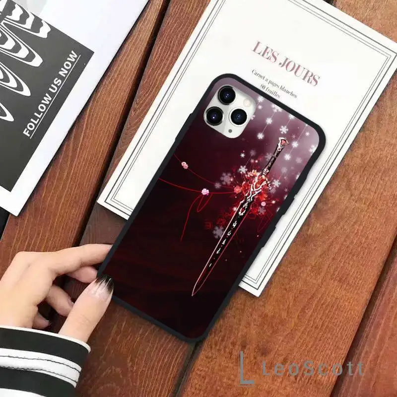

Chinese style sharp sword Phone Case for iPhone 11 12 pro XS MAX 8 7 6 6S Plus X 5S SE 2020 XR Soft silicone