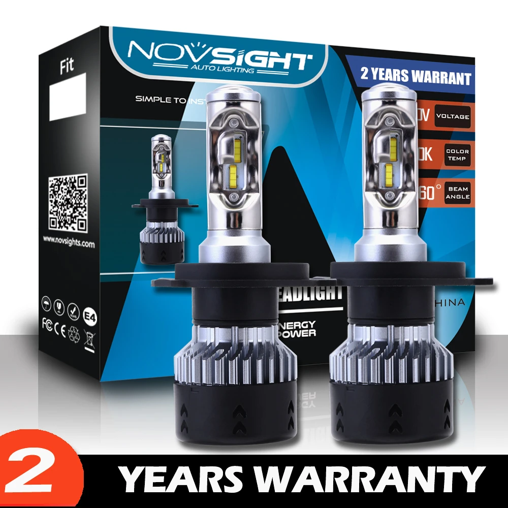 NOVSIGHT Светодиодные Автомобильные фары H7 H4 светодиодный 11 H1 H3 H13 H15 9005 9006