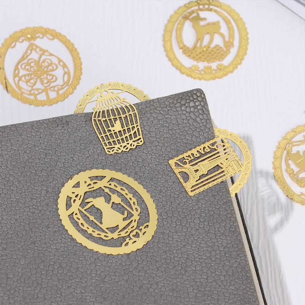

Hollow Stationery Gift Mini Creative Cute Metal Bookmark Cartoon