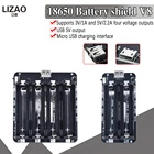 Два Напряжение 18650 литиевая Защита аккумулятора V8 мобильный Мощность плата расширения Модуль 5V3A 3V1A микро USB для Arduino ESP32 ESP8266