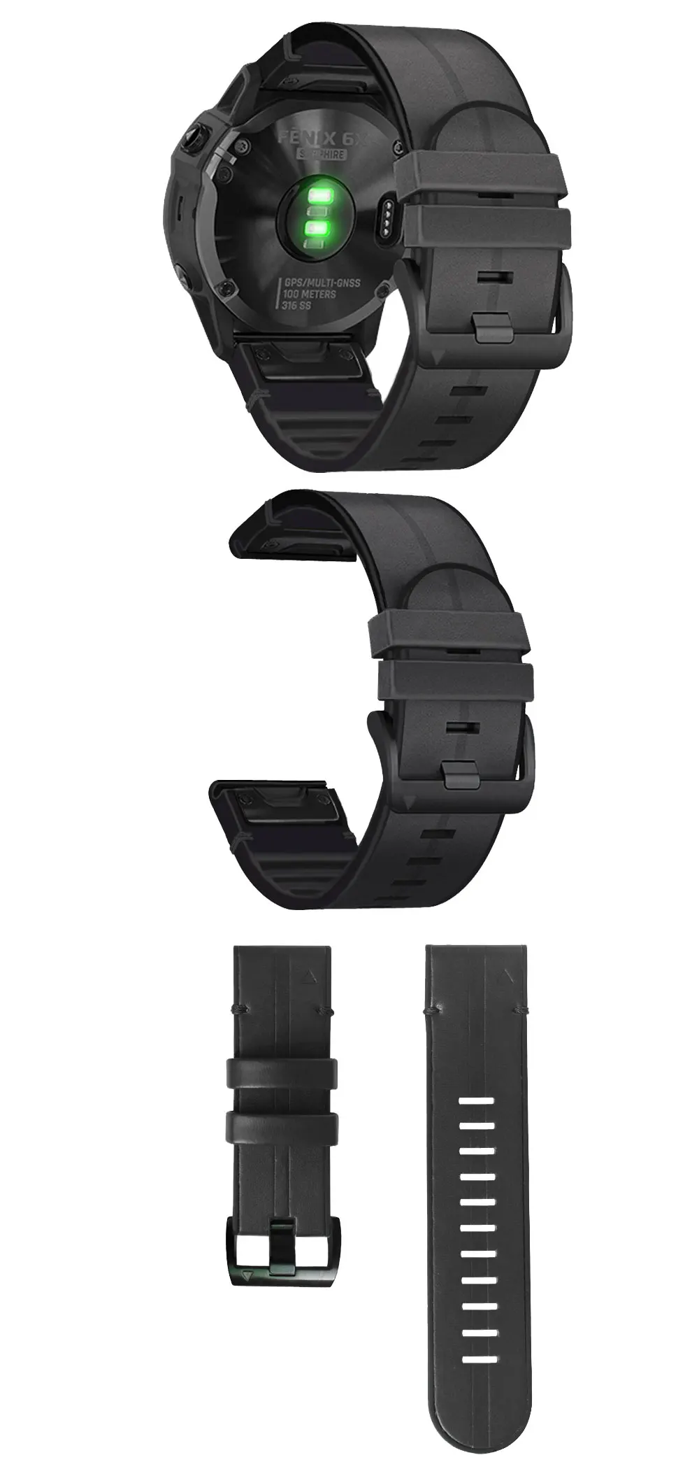 22 26mm Silicone Leather Smart Watch Strap For Garmin Fenix 6X 6Pro 5X 5 Plus 3HR 935 7X 7 Bracelet QuickFit Wristband Accessory26 22mm Watchband For Garmin Fenix 6 6X Pro 5 5X Plus 3HR Silicone Band Fenix6 Fenix5 Watch Quick Release Easyfit Wrist StrapWatch Strap For Garmin Fenix 5 6 5 Plus 6 Pro/Forerunner 935 GPS Quick-Release With Stylish Sports Silicone Wrist Strap26 22 20mm Watchband For Garmin Fenix 6 6X Pro 5 5X Plus 3HR Silicone Band Fenix6 Fenix5 Watch Quick Release Easyfit Wrist Strap