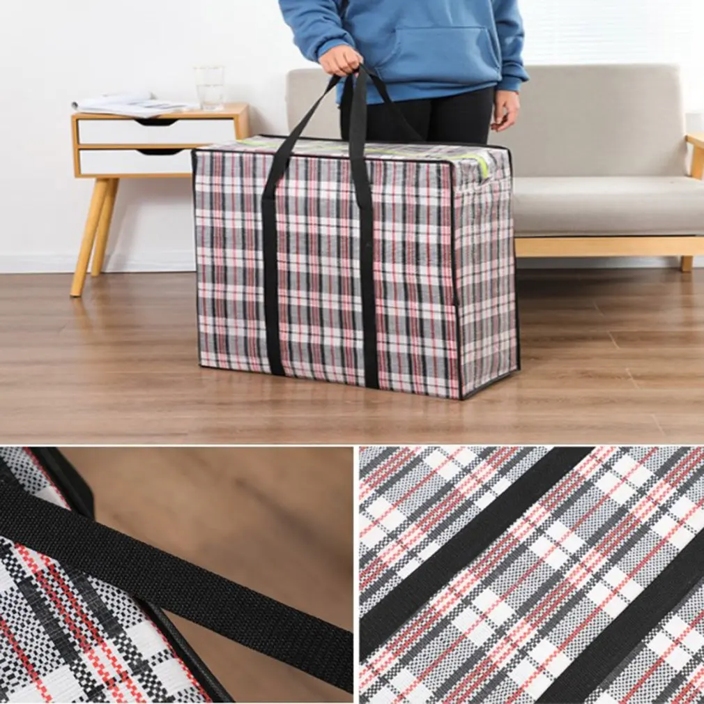 

Large Capacity Bedding Comforter Clothes Organizer Bag Zipper Storage Bag Waterproof Portable Moving Carrying Packing Bag