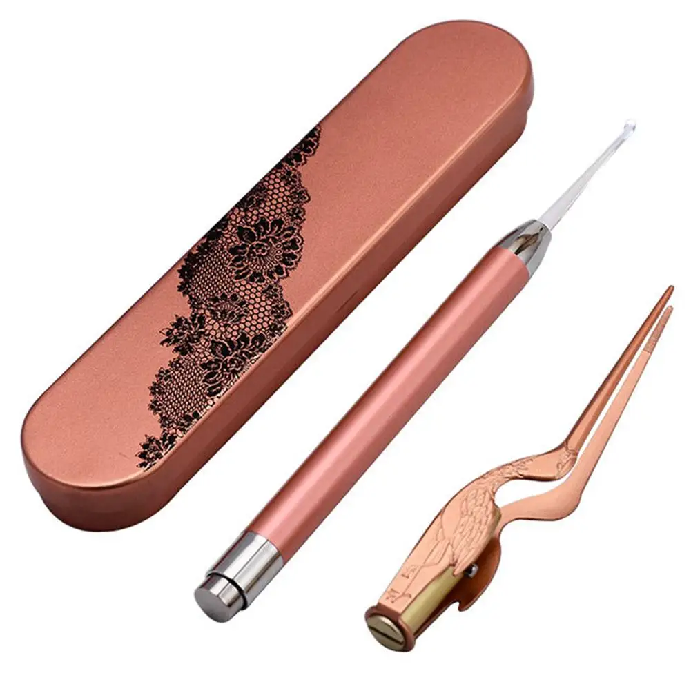 Светящаяся Ушная ложка для сбора ушей артефакт ушных восков Пинцет с зажимом