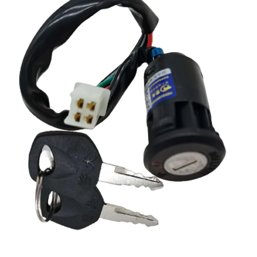 

B007 Motorbike ATV Key Ignition Switch For JD100 XF125 CG125 ZJ125 4 Wires Lock Start Switch Door Lock