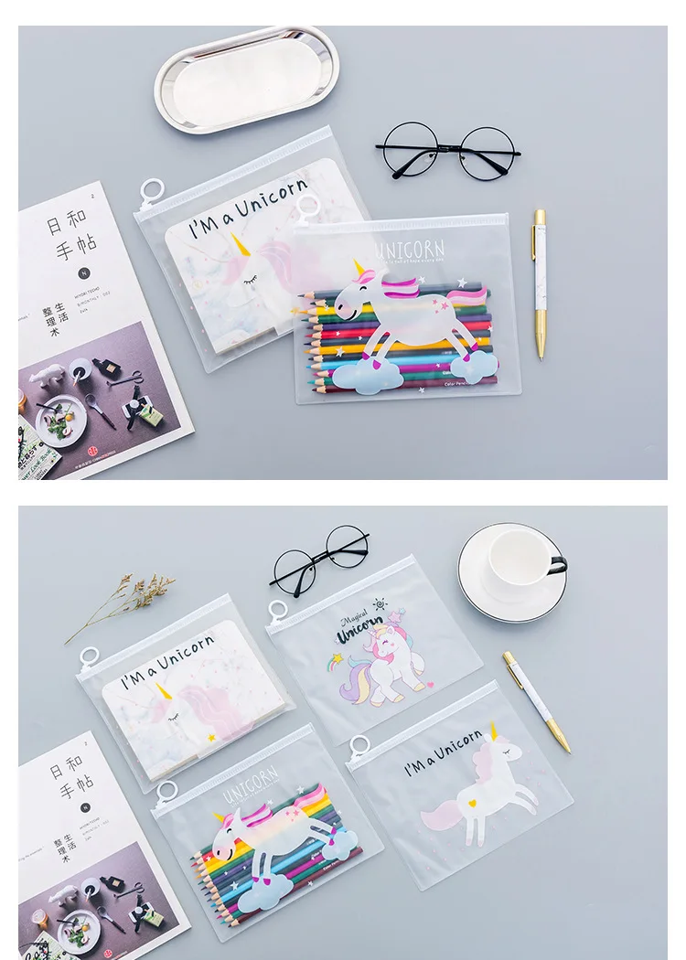 Корейская женская сумка на молнии с розовым кольцом в форме сердца и единорога