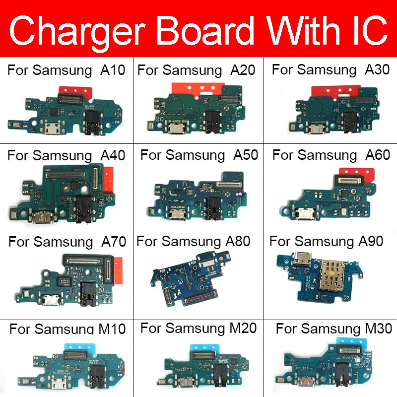Usb зарядное устройство Prot Board для Samsung A10 A20 A30 A40 A50 A60 A70 A80 A90 M10 M20 M30 M40 Chargring Plug замены