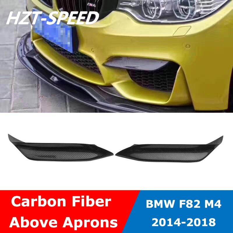 Carbon Faser Oben Auto Front Lip Splitter Bumper Schürzen Tasse Flügel Klappen Für BMW F80 M3 F82 M4 2014-2018