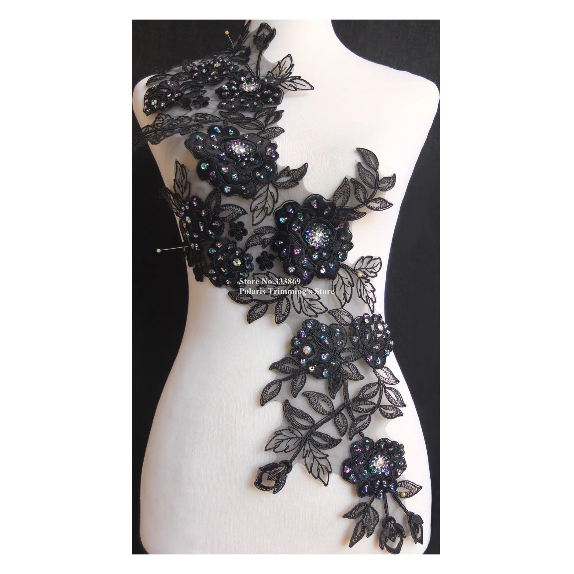 1 шт. x Длинные 10 видов цветов ручной работы (синий черный золотой/кремово-зеленый