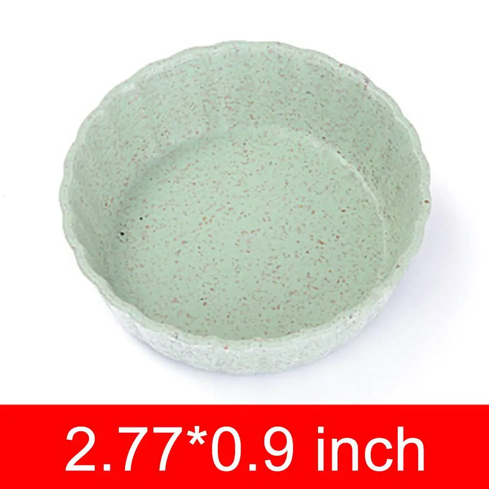 Round green Studyset мини пшеничная соломенная Клубная декоративная тарелка для соуса кухонные аксессуары - Цвет: Round green