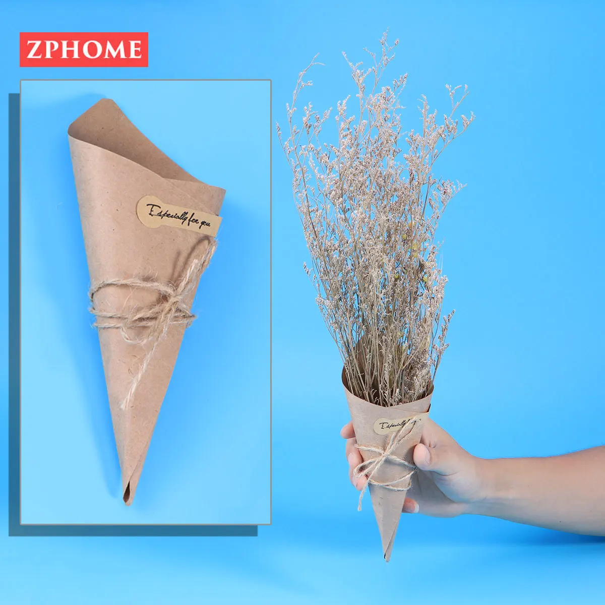 Бумажная Подарочная коробка 50 шт. Крафт-Бумага конусы мороженое цветок DIY