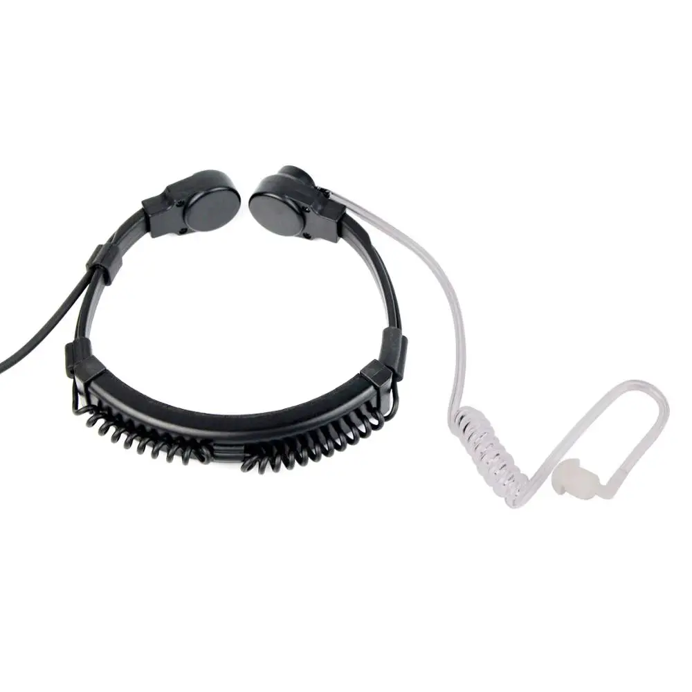 3-3  RETEVIS ETK006 Adjustable Tactical Throat Mic With PTT throat microphone Headphones Walkie Talkie For Airsoft Games