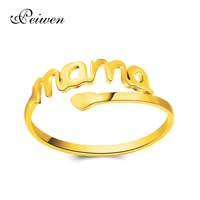 heart love mama rings for women men stainless steel open ring gold silver color women jewelry for birthday mothers day mom ring