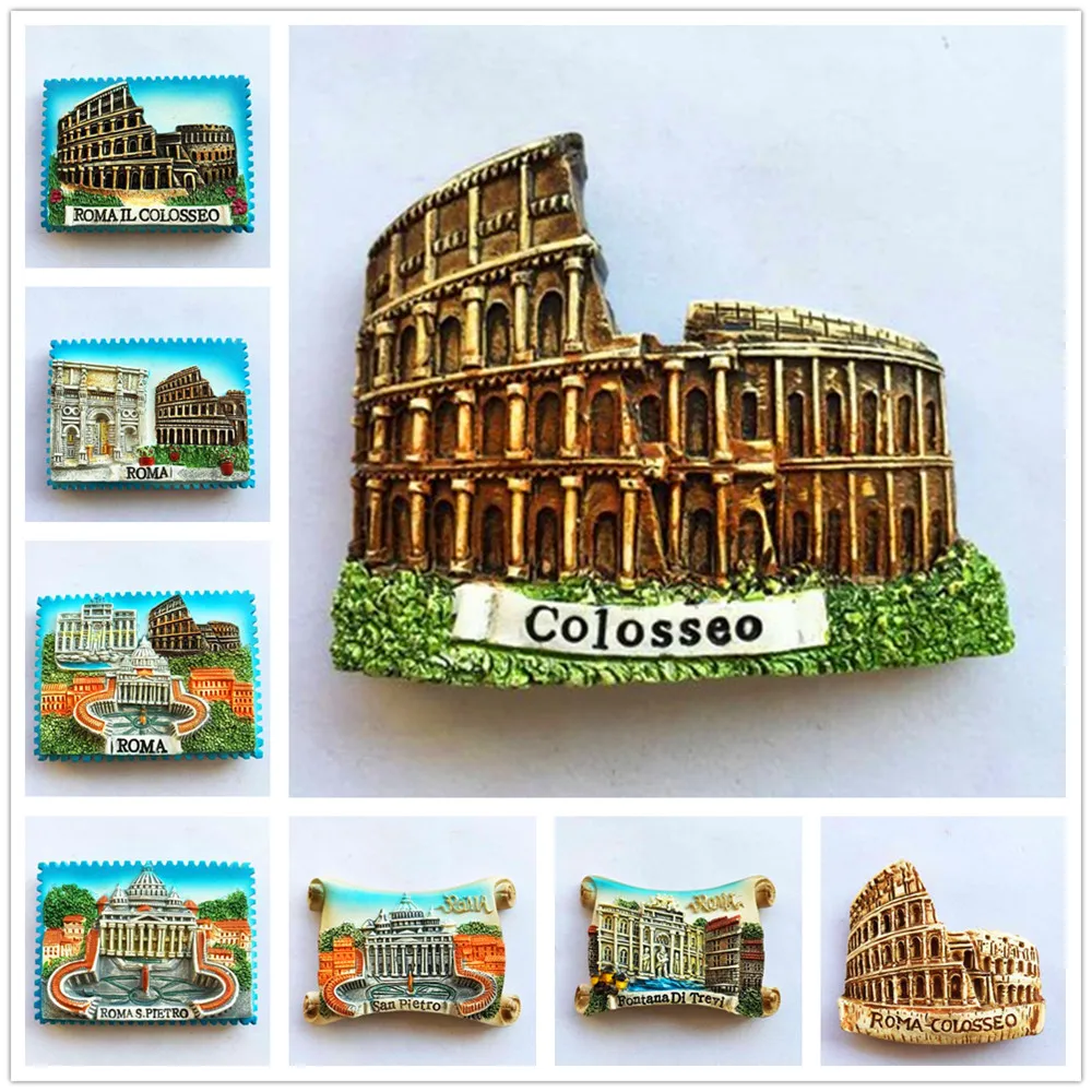 

Spain Italy 3D Fridge Magnets Tourism Souvenir Refrigerator Magnetic Sticker Collection Handicraft Gift
