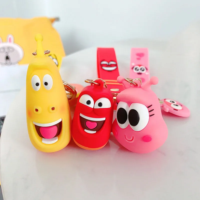 

Larva Keychain Pendant Cute Funny Slug Bag Hanging Decorations Gift