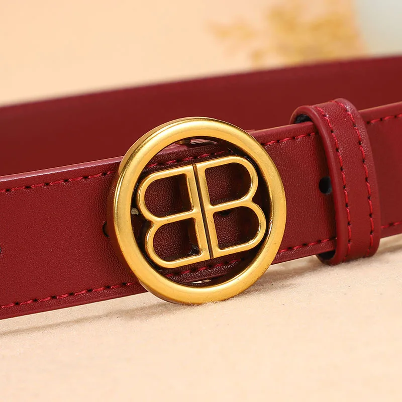 

Solid Color Leather Belt for Women High Quality Laides Belts for Dress Classy Buckle Belt Luxury Designer Belt Ceinture Femme Gg