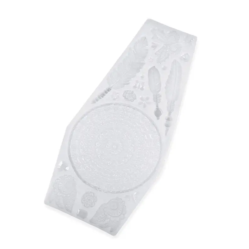 Белый Large Dream Catcher Dreamnet Pendant Resin Silicone Mold Jewelry Making Tools - Цвет: Белый