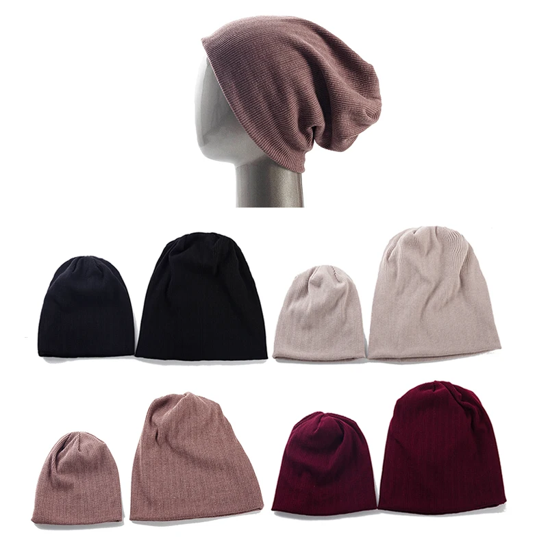 Geebro Детские подростковые вязаные ребристые шапки бини Модные Взрослые простые