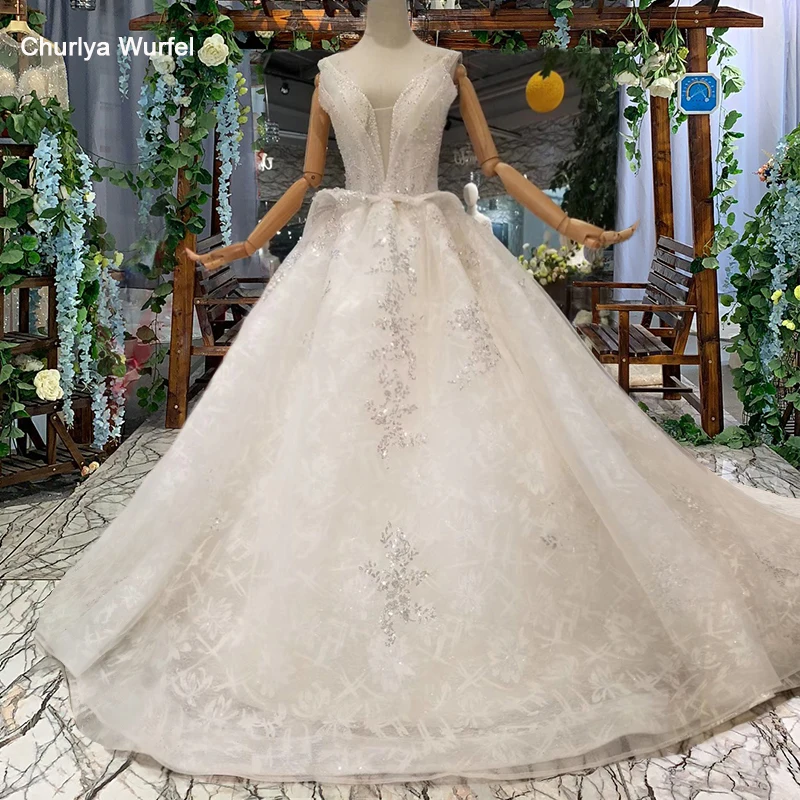 HTL052 Новая мода свадебное платье без рукавов специальный v образным вырезом