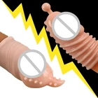 Интимные товары, удлиняющие многоразовые презервативы для увеличения точки G, Мужской пенис, удлиняющие рукава, взрослые секс-игрушки для мужчин