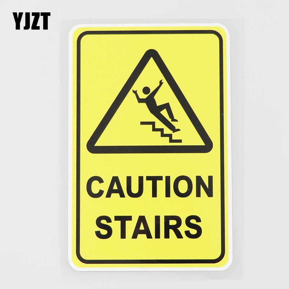 

YJZT 8,1 см × 12,7 см внимание Лестницы опасности Предупреждение Наклейка ПВХ автомобиля Стикеры 12C-0103
