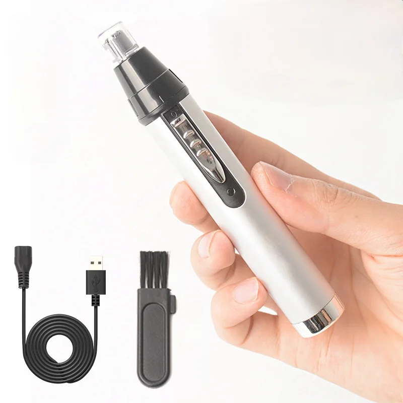 

Electric Nose Hair Trimmer USB Alloy Nose Ear Hair Removal Clipper Razor Shaver Trimmer Epilators