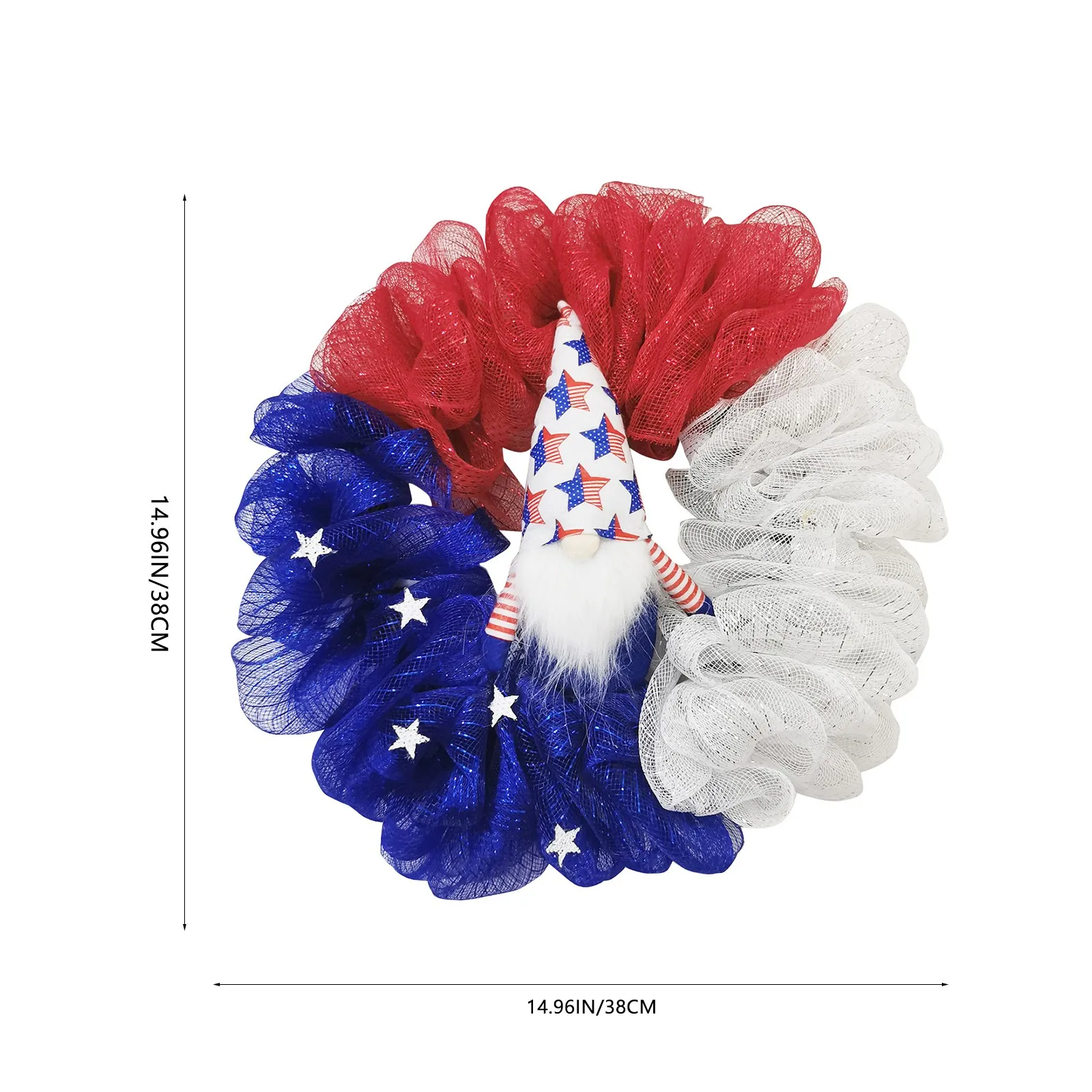 

Usa Independence Day Wreath Patriotic Wreath Independence Day Decoration Household Ornament Decoration Door Wreath Accessories