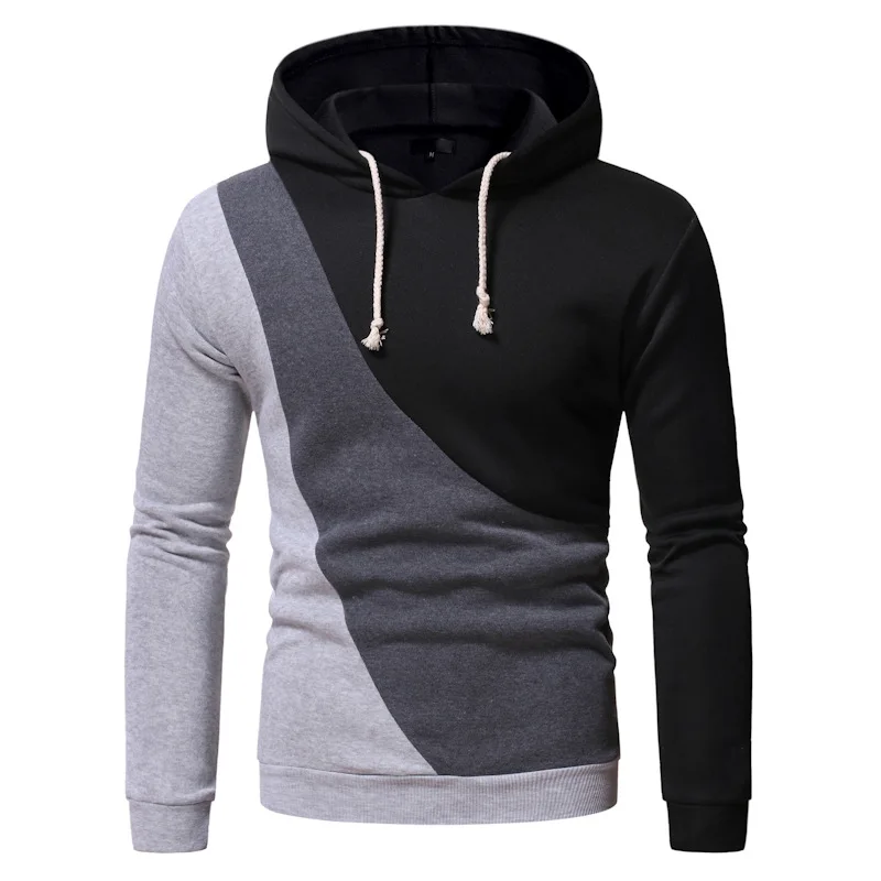 

ZOGAA New Men's Slim Fit Hooded Pullover Sweatshirt Fashion Contrast Stitching Hoodie Casual Harajuku Streetwear Men's Clothing