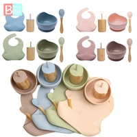 bite bites 4pcsset bpa free childrens tableware baby silicone bowl non slip waterproof spoon easy to clean kitchen products