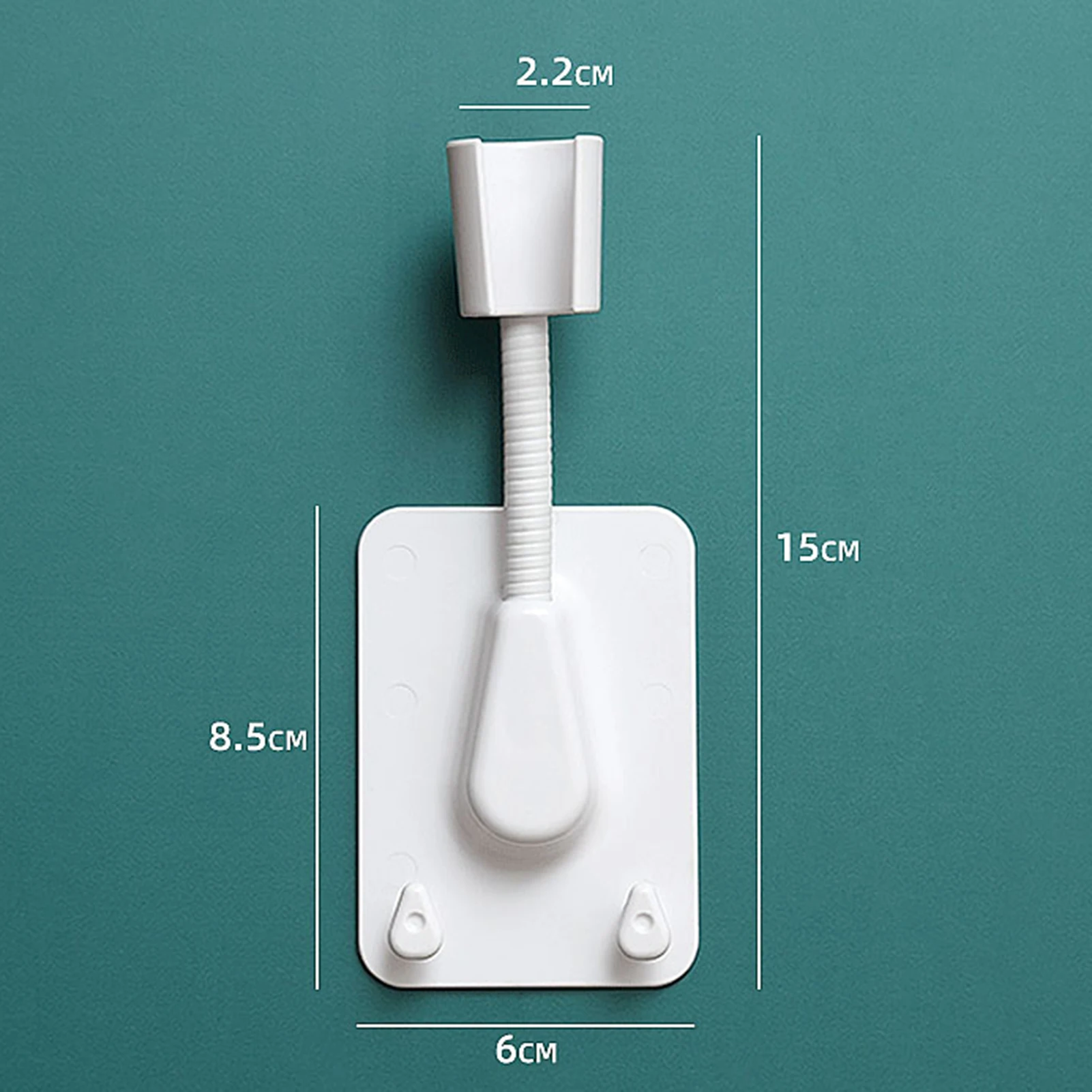 

360 Degrees Rotatable Double Hook Punch-free Wall-Mount Shower Spray Head Holder Bathroom Faucet Outlet for Shower Head