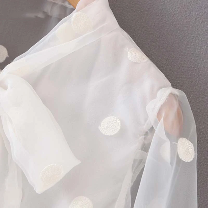 2019 осенние женские топы и блузки в горошек шифоновая блузка женская с бантом