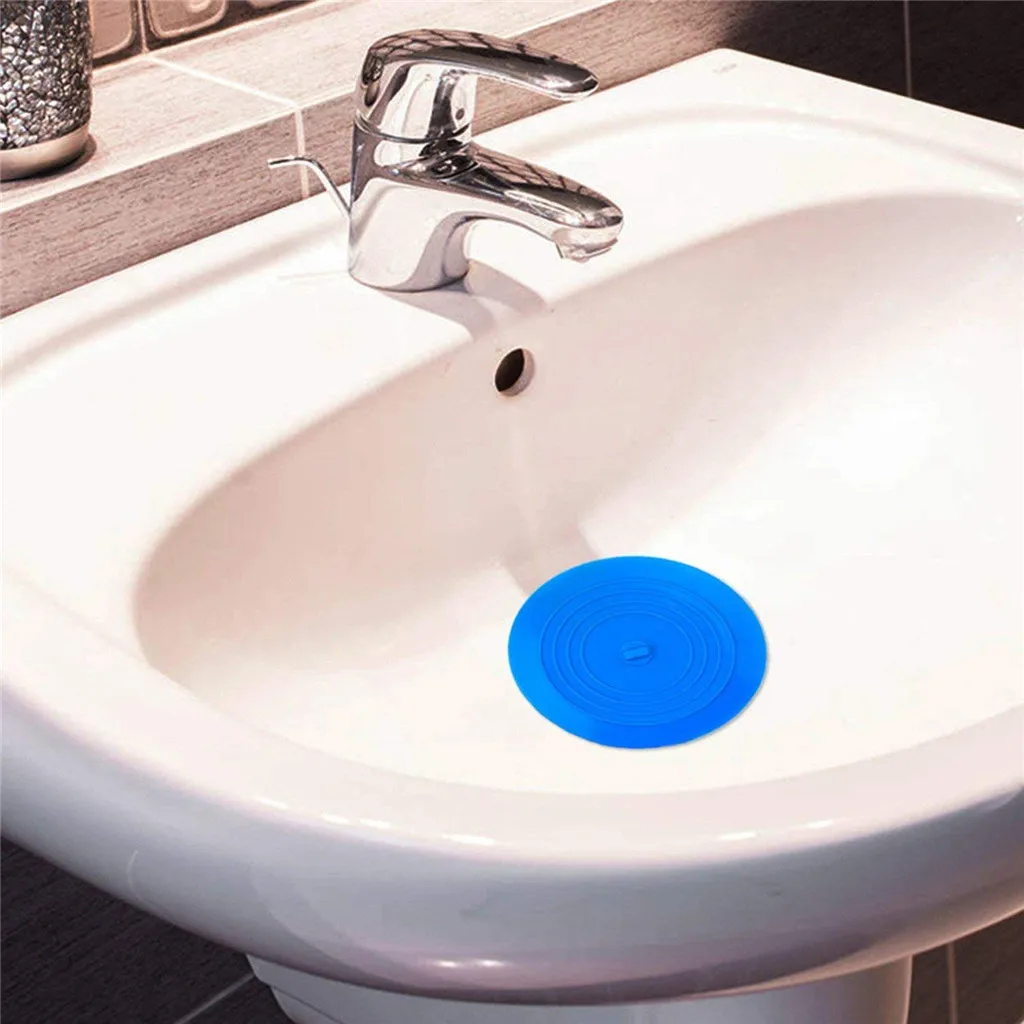 

1pcs Kitchen Silicone Drain Plug Hair Filter 15 cm Bathtub Stopper Drain Plug Sinks Hair Stopper Flat Cover Bathroom Accessories