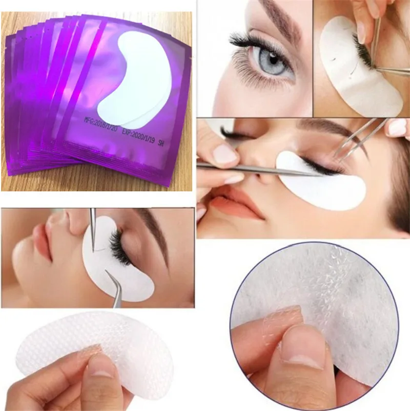 Одноразовые бумажные патчи для наращивания ресниц 100 пар|Накладные ресницы| |