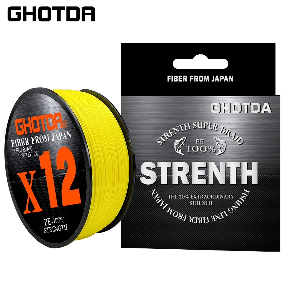 

Плетеная рыболовная леска GHOTDA x12, 100/300/500 м, желтая, зеленая, серая, высокопрочная мягкая плавающая леска