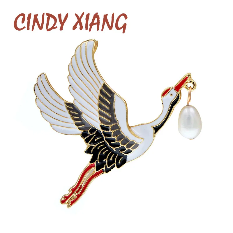 Брошь в виде птицы CINDY XIANG Eanmel брошь из сплава с жемчугом ювелирное изделие