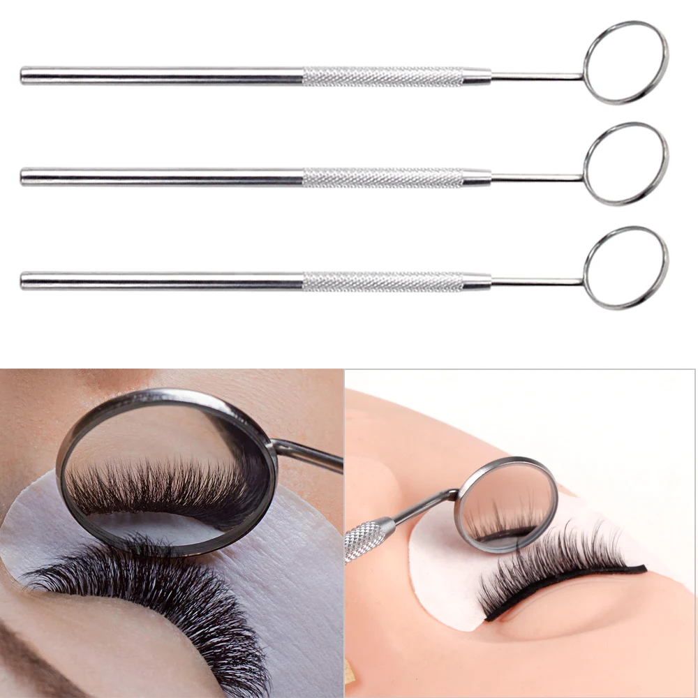 

1/2Pcs Наращивание ресниц увеличительное зеркало проверки наращивание ресниц ручка оральный уход за зубами Нержавеющая сталь ресниц макияж ...