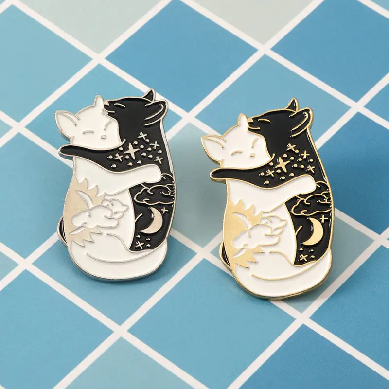 Hot Sale Zinc Alloy Badge Cute Cat Enamel Pin Brooch Unisex Jewelry Gift Lapel Jacket Collar Coat Backpack Decorations 3.8 x2 cm | Дом и сад
