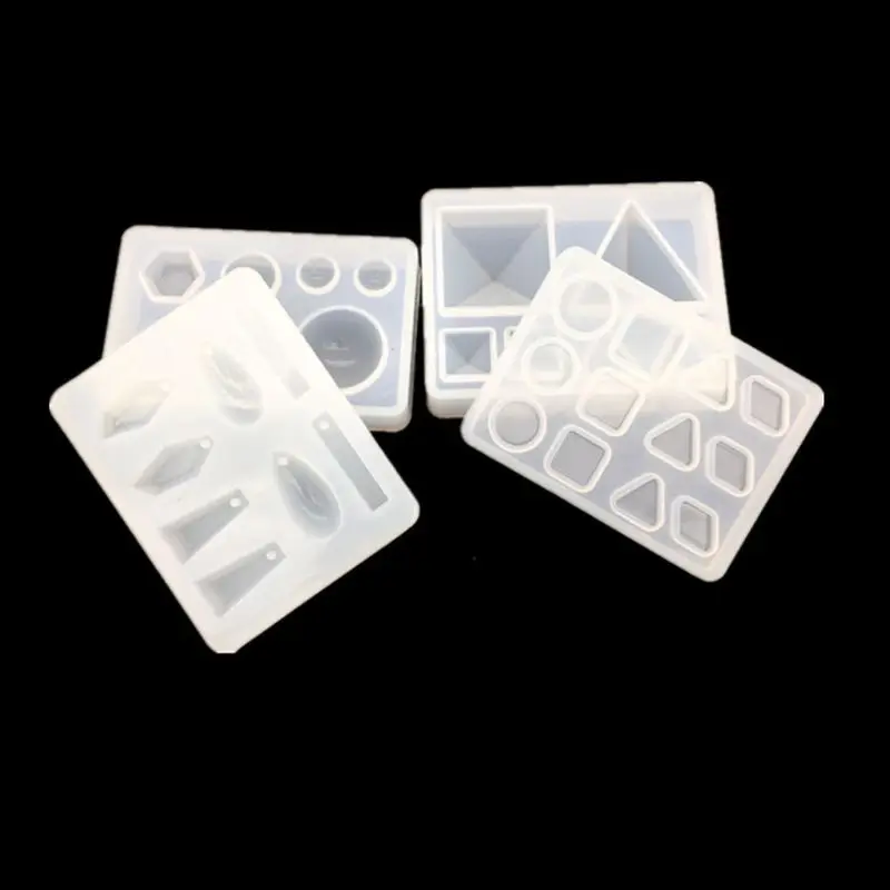 4 шт./компл. УФ силиконовая кристальная эпоксидная форма с отверстием подвеска