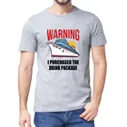 Забавная Летняя мужская и женская футболка из 100% хлопка с надписью предупреждение о покупке напитка