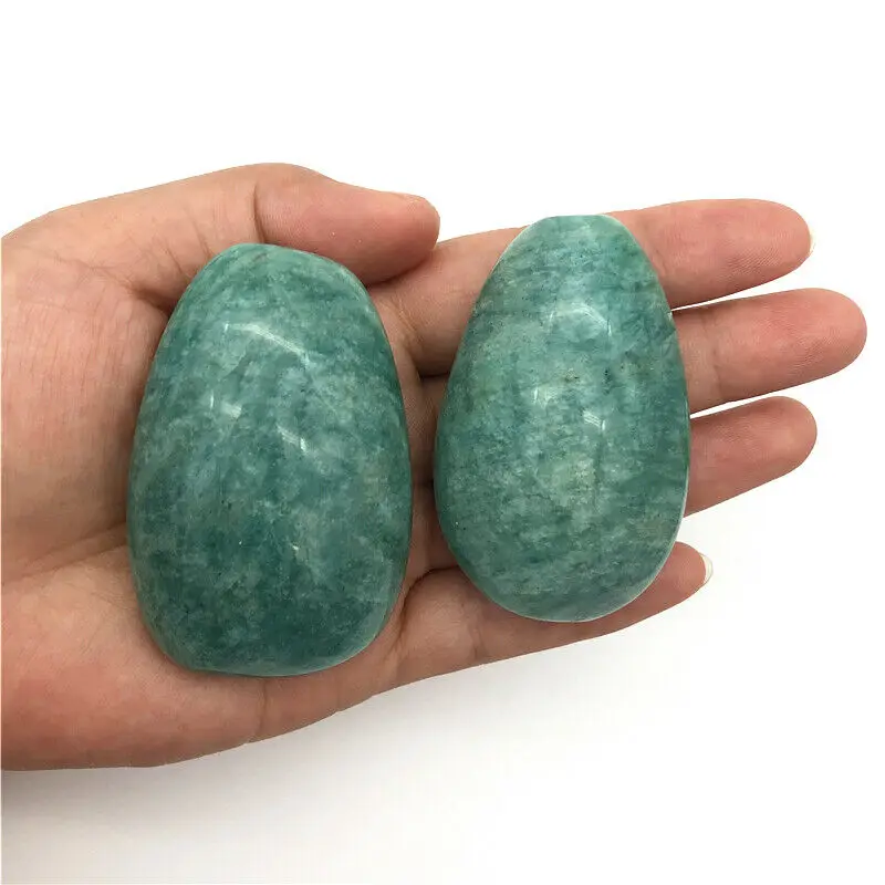 

Wholesale 1pc Natural Amazonite Quartz Crystal Polished Palm Massage Stones Decor Healing Natural Quartz Crystals