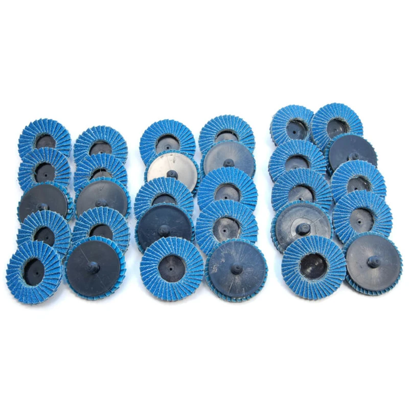 

30pcs 2 Inch 50mm Assorted Flap Sanding Disc Wheels Type R Twist-Lock Disk Set