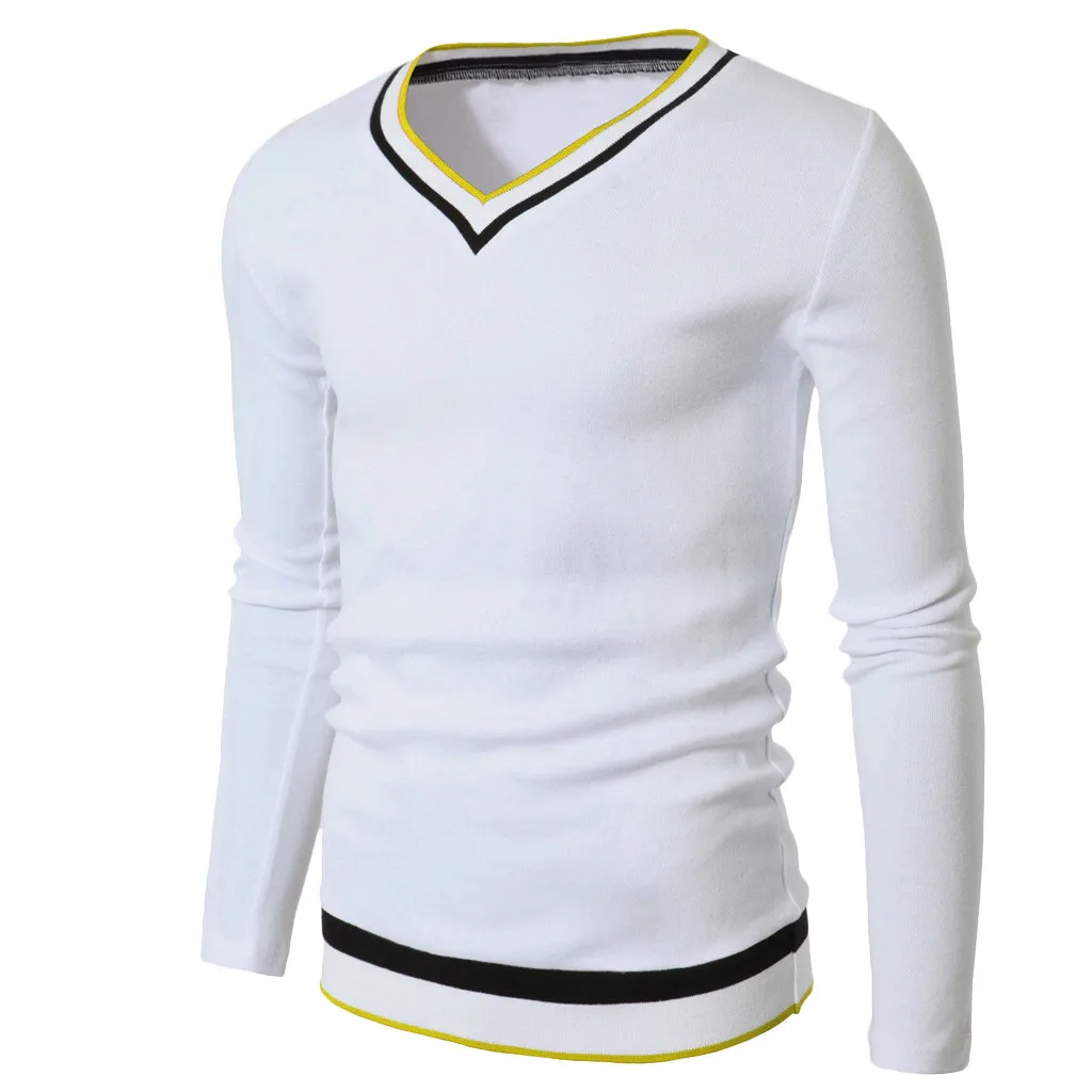 Мужской свитер модный осенний зимний теплый тонкий хлопок Повседневный пэчворк