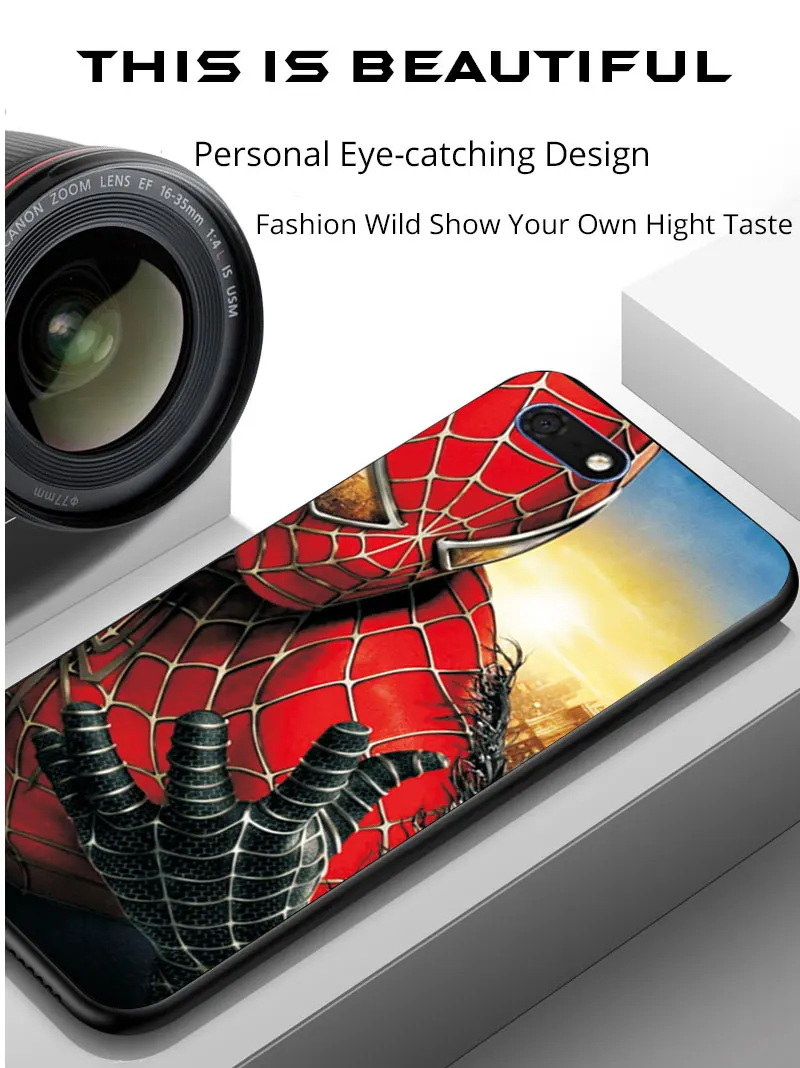 Чехол Marvel Hero для huawei Y5 Lite DRA-LX5, силиконовый чехол для huawei Y5 Lite Y5 Y5 Prime 5,45 '', черные чехлы из ТПУ