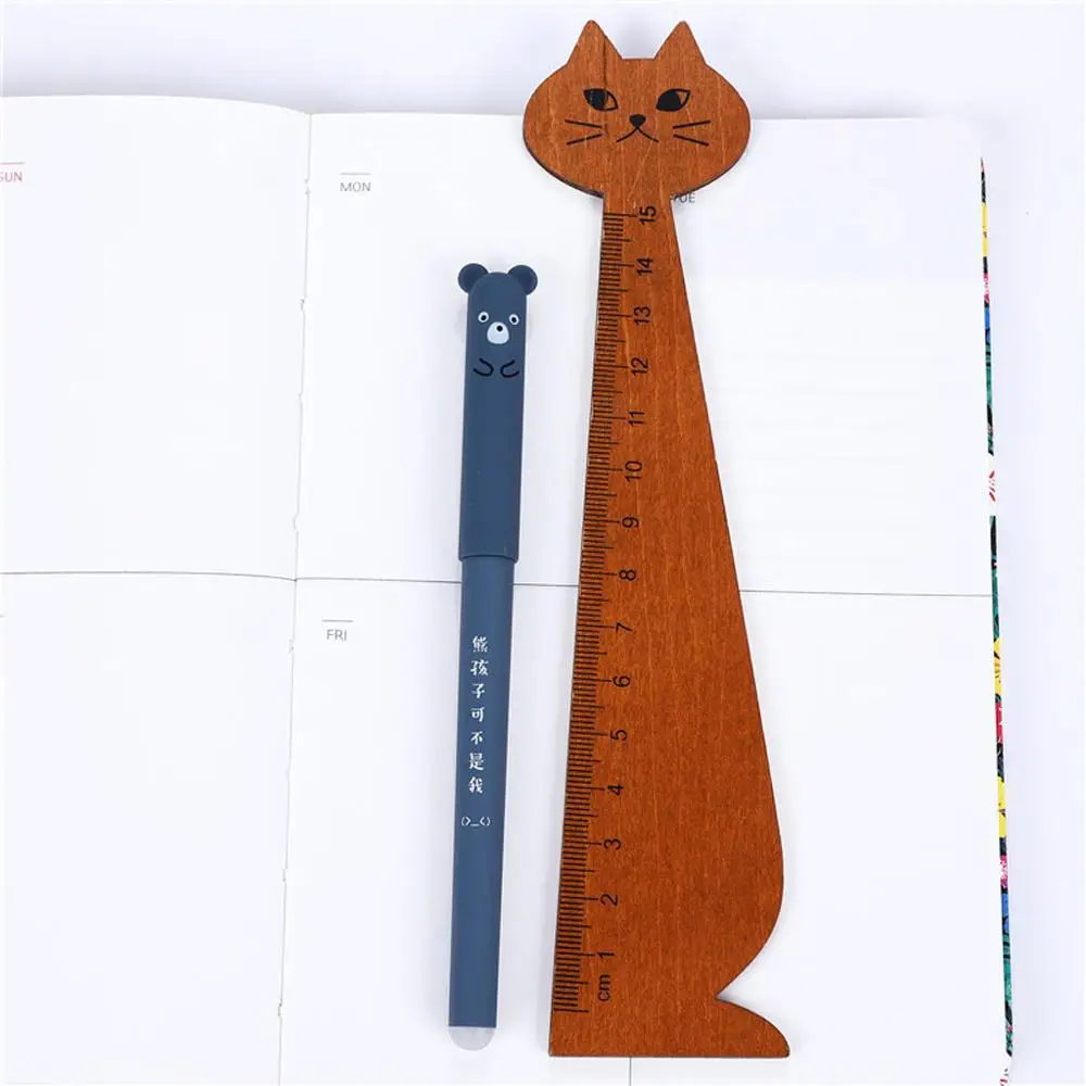 

4 X Cute Kawaii Cartoon Cat Gel Ink Pen Ballpoint 0.35mm Blue Ink Student Pens Marker Pen For Kids Gift School Stationery