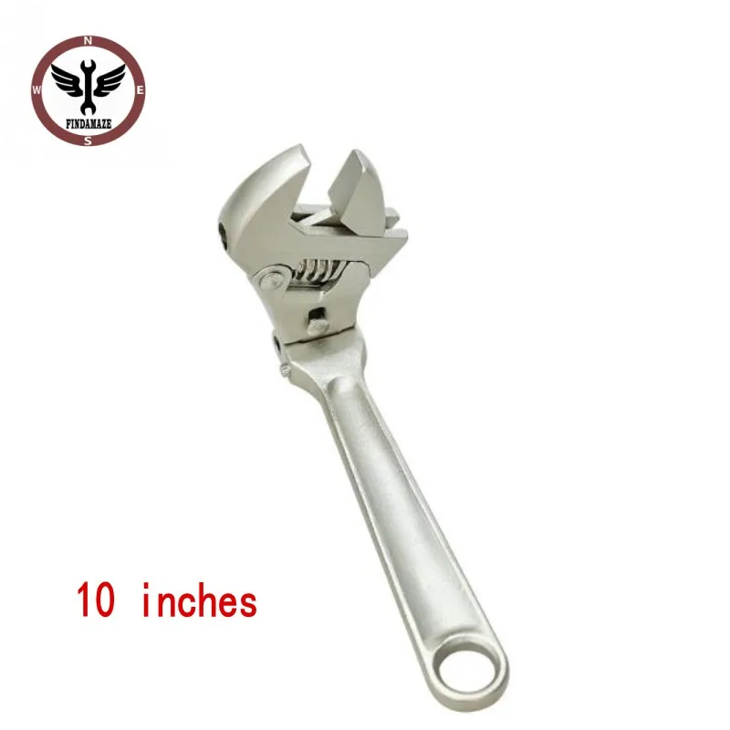FINDAMAZE 10 дюймов Регулируемый ключ Трещотка Складная ручка двойного назначения